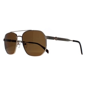 Alexander McQueen Pilotenbrille Unisex Gold Braun AM0458S