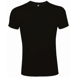 SOLS Herren Imperial Slim Fit T-Shirt mit kurzen Ärmeln (Tiefschwarz)