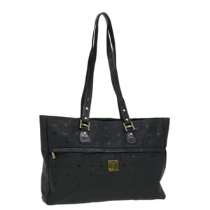 MCM Vicetos Logogram Schultertasche PVC-Leder Schwarz Auth ti758