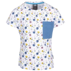 Trespass - "Pleasantly" T-Shirt für Mädchen (Weiß/Blau/Gelb)
