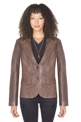 Damen-Lederblazer-Seregno