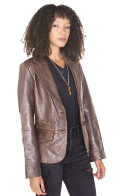 Damen-Lederblazer-Seregno