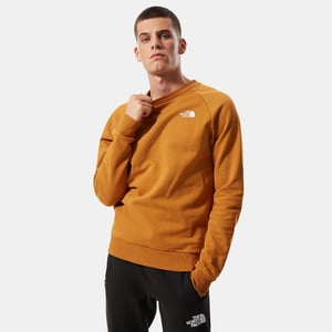 The North Face Raglan zurück Box Mens Crewneck Sweatshirt Tan