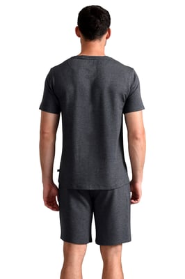 Ted Baker Pyjama Shorts | Herren Freizeit-Loungewear Pyjamahosen mit Taschen - Anthrazit