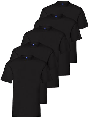 Kruze | Mens Crew Neck T-Shirts (5er Pack) - Schwarz