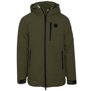 Plein Sport gepolsterte kleine kreisförmige Logo gebrandmarkt grüne Jacke