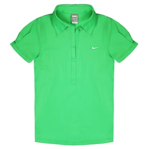 Nike Dri-Fit Short Sleeve Polo Shirt Green Womens Tennishemd 327803 388