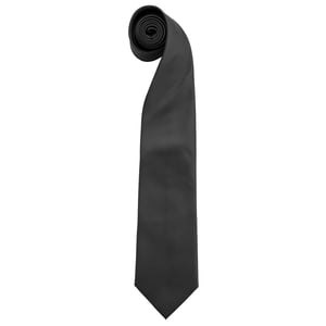Premier Herren Krawatte Colours, unifarben (Schwarz)