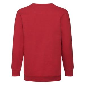 Fruit of the Loom - "Premium" Sweatshirt für Kinder angesetzte Ärmel (Rot)