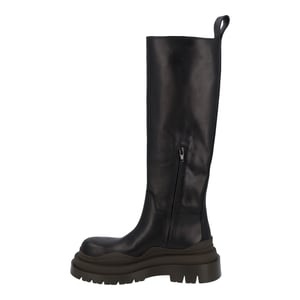 Bottega Veneta Damen Kniehohe Stiefel in Schwarz und Camping