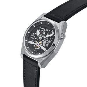 Montre automatique Heritor Amadeus semi-squelette avec bracelet en cuir