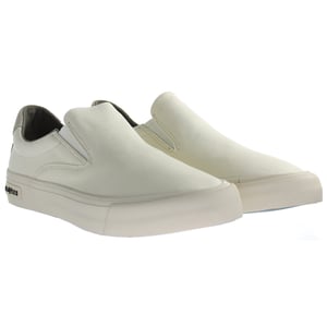 Seavees Hawhrone Slip auf Standard -Bleichpopel -Poplin von weißen Herrenschuhen