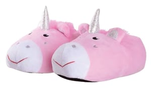 Kinder Rosa Einhorn Plüsch Hausschuhe | Geschenk für Sie | Weihnachten - Rosa