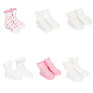 Pack-6 von 2002 bedruckte Socken für Mädchen