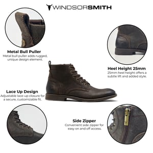 Windsorsmith Chelsea-Stiefeletten aus schwarzem Leder – Sergio