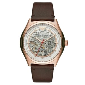 Emporio Armani AR60005 Automatik Herrenuhr mit silbernem Zifferblatt