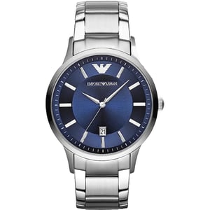 Emporio Armani AR2477 Klassische Herrenuhr mit blauem Zifferblatt