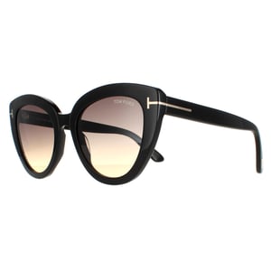 Lunettes de soleil Tom Ford Izzi FT0845 01b Gradient de fumée noire brillante
