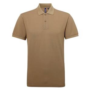 Asquith & Fox Herren-Kurzarm-Poloshirt aus Performance-Mischung (Khaki)