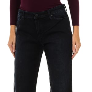 Lange, gerade geschnittene Denim-Hose für Damen 6Y5J15-5DWPZ