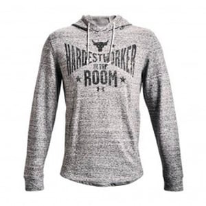 Under Armor Project Rock Mens Grey Terry Hoodie