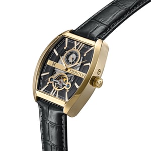 Heritor Automatische Masterson Semi-Skelett Lederarmbanduhr