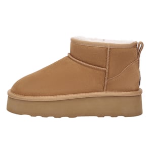EVER AU Damen Heron Ultra Mini Plateaustiefel - Kastanienbraun