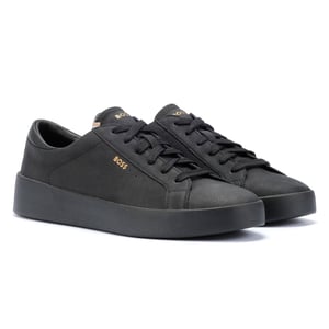 Boss Belwar Tennis Leder Herren Schwarze Turnschuhe