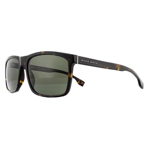 Hugo Boss Rectangle Mens Dark Havana Green Sonnenbrille