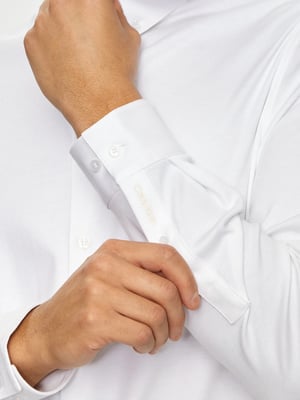 Calvin Klein Hemd Smooth Cotton Slim Hemd Weiß