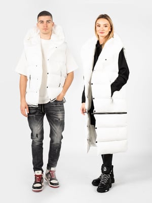 La Haine Inside Us Weste Unisex-LM068 Damen weiß