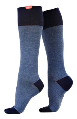 VIM&VIGR - Abgestufte Kompressionssocken 15-20 mmhg für Männer & Frauen | Baumwollsocken für Schwangerschaft, TVT & geschwollene Beine - Navy