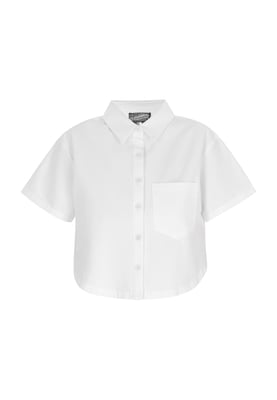 Dreimaster Bluse Damen Wollweiss
