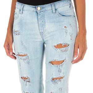 Lange Denim-Hose mit geradem Saum 10DB50255 woman