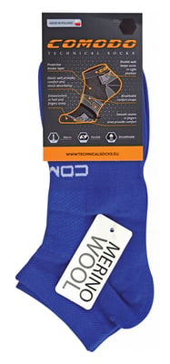 Comodo - Unisex Merino Wool Running Socken | Leichte Sport Socken - Blau