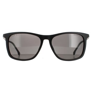 Hugo Boss Rectangle Herren Matt Schwarz Grau Polarisiert BOSS 1249/S/IT