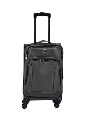Graue, leichte 4-Rad-Gepäck-Reisekoffer, weiche Taschen, Koffer