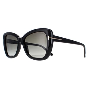 Tom Ford Square Womens Glänzend Schwarz Rauch Gradient Maeve FT1008