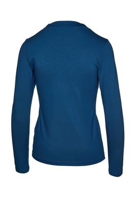 Petrol Langärmeliges Faux Wrap Top aus nachhaltigem Stretch-Jersey