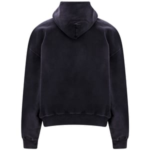 Off-White Wave Off Boxy Schwarzer Kapuzenpullover