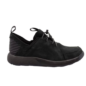 Timberland Flyroam Wedge Schwarz Leder Low Lace Up Juniors Trainer A1J5M
