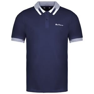 Ben Sherman Collar Interesse Herren Navy Polo Shirt