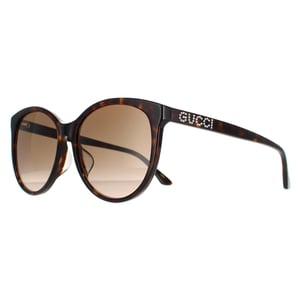 Gucci Rund Damen Havanna Braun Farbverlauf GG0729SA