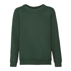 Fruit of the Loom - "Classic" Sweatshirt für Kinder Raglanärmel (Flaschengrün)
