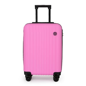 Hartschalen-Kofferset ABS Pink 8 Rollen Reisekoffer Urlaubstaschen