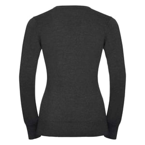 Russell Collection - Sweatshirt V-Ausschnitt für Damen (Holzkohle)