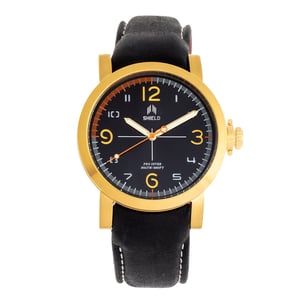 Shield Berge Lederarmband Herren-Taucheruhr