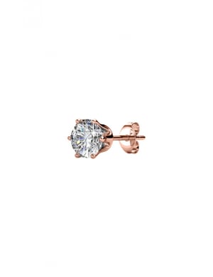 Geburtsstein April Ohrringe - Rose Gold und Kristall