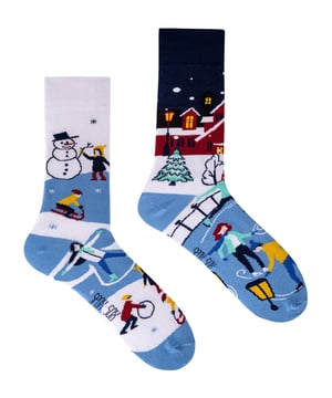 SPOX SOX - Herren & Damen Mismatched Novelty Odd Socks - Winter Aktivitäten