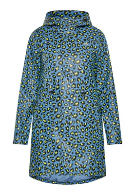 Schmuddelwedda regenparka Damen Stahlblau Limette Leo